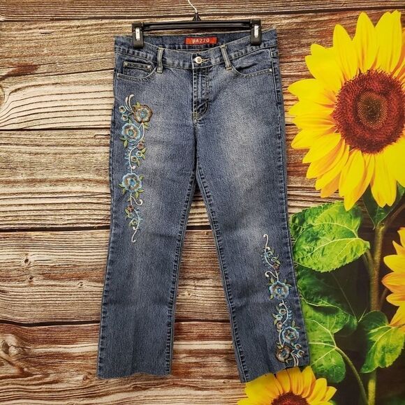 Pazzo junior jeans embroidered floral Pre-owned - Picture 1 of 9